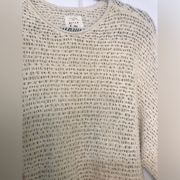 Billabong Crew Neck Cream Knit Sweater - Picture 5 of 7